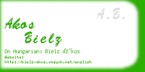 akos bielz business card